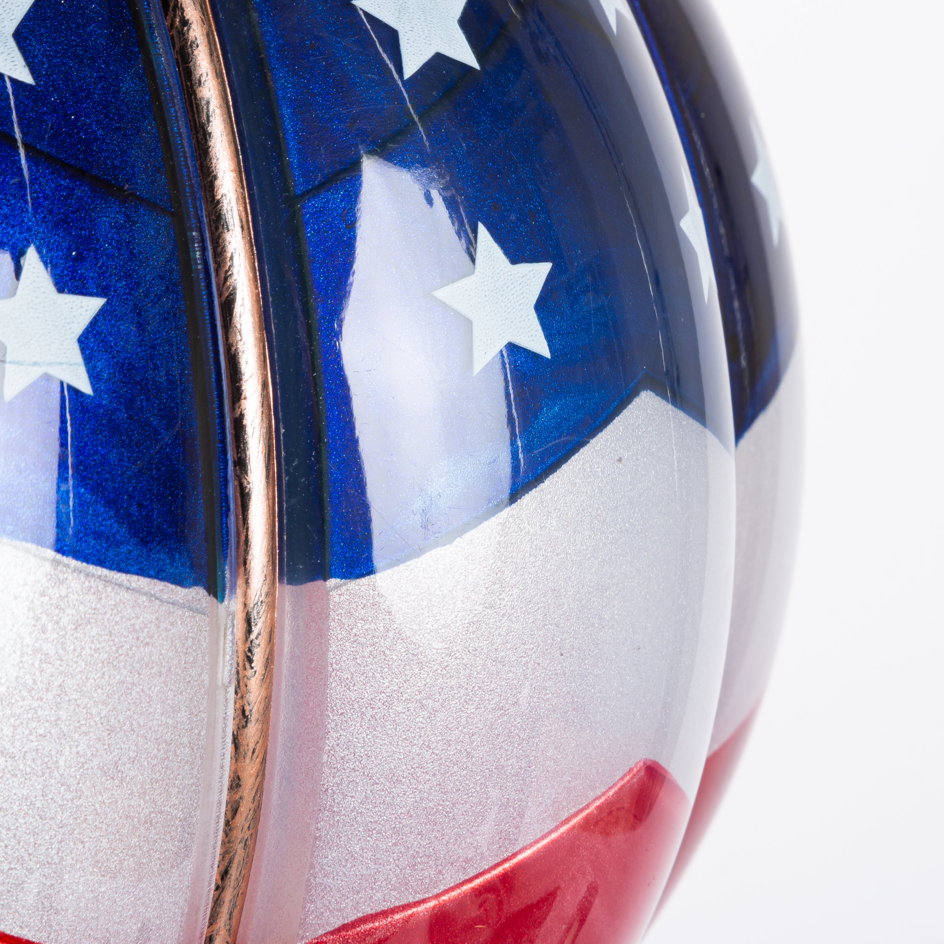 Patriotic 24.4 inch Solar Lighted Fire Glow Americana Hot Air Balloon Lantern